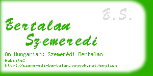 bertalan szemeredi business card
